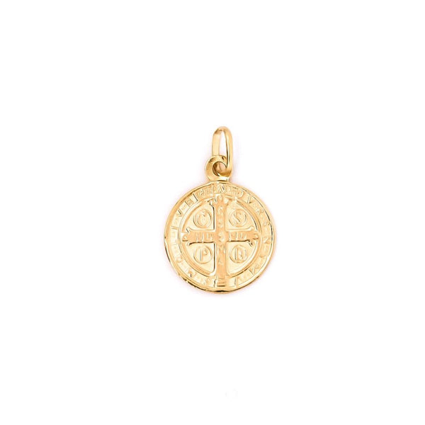 Medalla De San Benito 12mm En Oro 18kt – Maryline Pataro Jewelry And ...